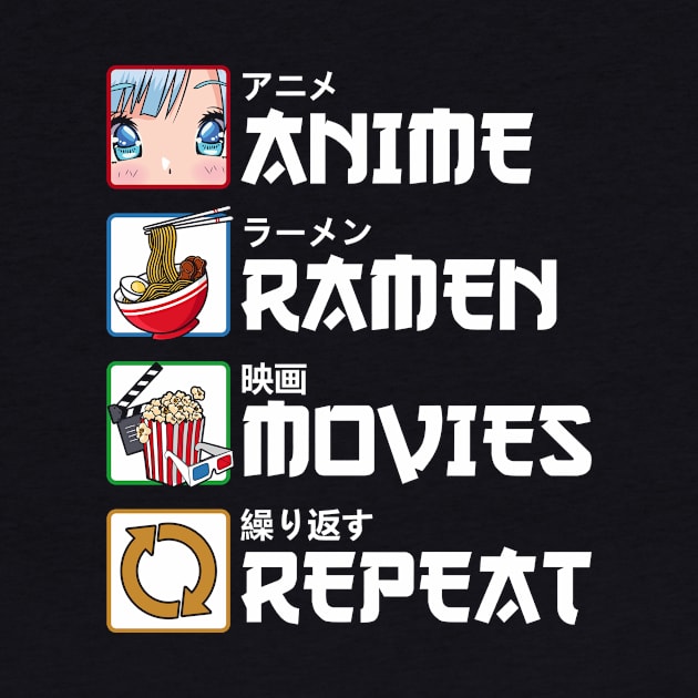 Anime Ramen Movies Repeat Japanese Movie Lover Gift by Alex21